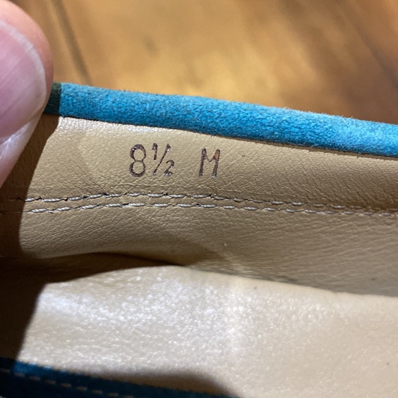 Vaneli Two Tone Blue Suede Driving Moccasins Driving Loafers - Picture 7 of 9